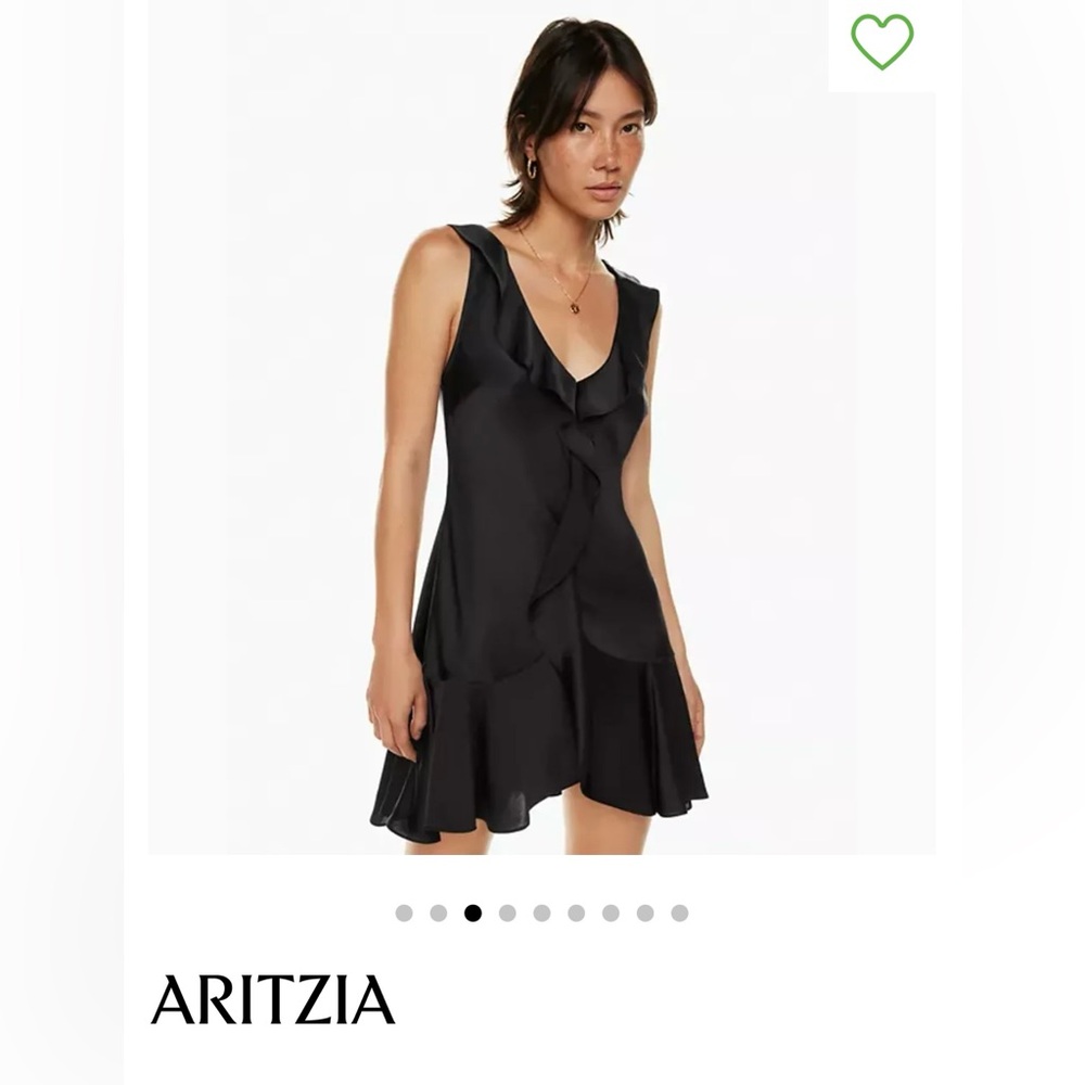 Aritzia Black Satin Mini Dress (worn just once)